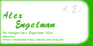 alex engelman business card